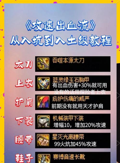 王者荣耀出血手装备的合成路径和适用场景是什么？